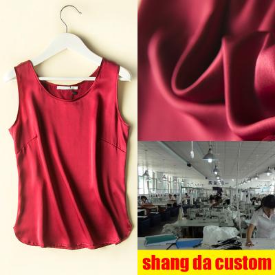 China QUICK DRY Simulated Silk Vest Women's Plus Size Loose Sleeveless Top Casual Push Up Pajamas Camisole Pajamas Lining for sale