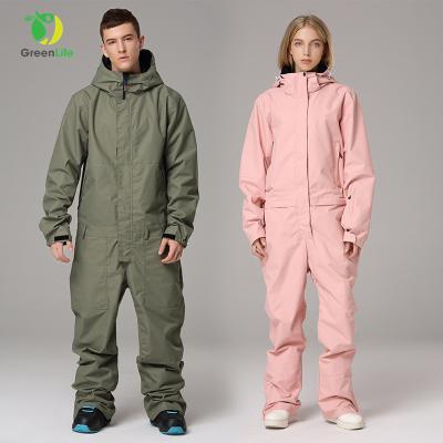 China LOGO One Piece Plain Ski Customized 2021 Fashions Breathable Suits Season White Waterproof Ski Wear Jumpsuits for sale