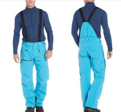 China Custom Made Mens Ski Snow Pants Winter Warm Breathable Snowboard Wear With Hanging Belt for sale