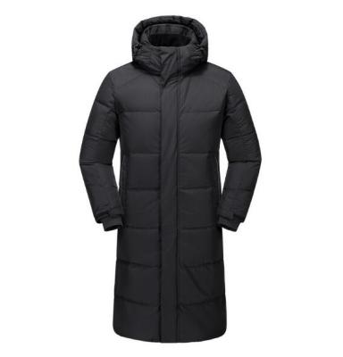 China QUICK DRY Style Warm Middle Lengthen Thin White Goose Duck Down Thickened Men Down Jacket for sale