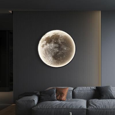 China Modern Moon Lamp Bedroom New Arrival Moon Wall Lamp Decorative Indoor Background Wall Lights For Home for sale