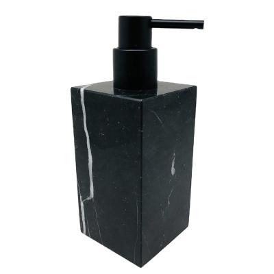 China Viable Black Marble Bathroom Accessories 4pcs Set Square Soap Dispenser Tumbler Soap Dish Natural Stone Toothbrush Holder for sale