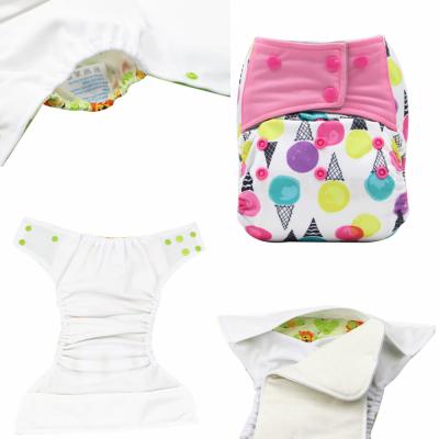 China Asenappy Printed Reusable Suede Cloth Pocket Diaper Baby Cloth Diaper With Two Pockets for sale