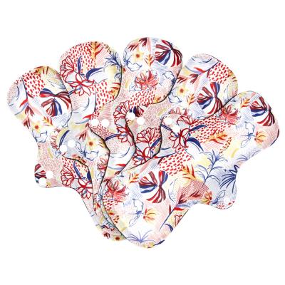 China Wholesale Breathable Bamboo Washable Natural Reusable Cloth Charcoal Women Menstrual Pads Sanitary Pads for sale