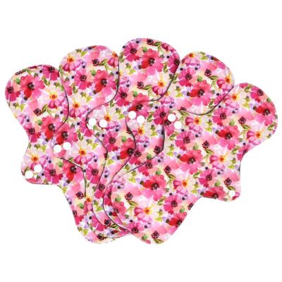 China Breathable Washable Different Size Fabric Menstrual Pads Liners Period Pads Reusable Sanitary Pads for sale