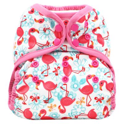 China 2021 Printed Double Baby Washable Diaper Gusset With Inserts Reusable Cloth Diaper Cover for sale