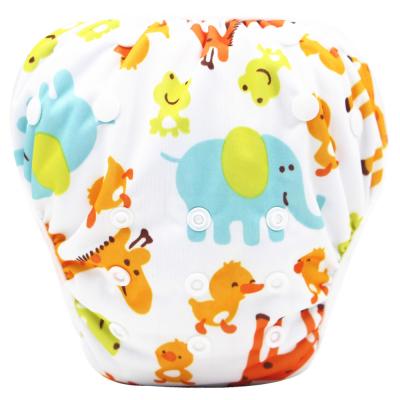 China Printed One Size Leak Guard Swimming Diaper Reusable Adjustable Dry Outdoor Baby Swim Diaper for sale