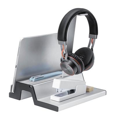 China DA07-1 Universal Metal Aluminum Desk Organizer for Office Home Desk Table Earphone Tablet Holder for sale