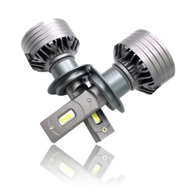 China Universal Auto Power LED Rohs LED Bulb Aviation Car Aluminum Headlight Lamp White Color Glass Warm Quartz for sale