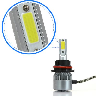 China cheap c6 led headlight bulbs H1 H3 H7 H11 9005 9006 H4 led headlights c6 car cob led head bulb light universal for sale