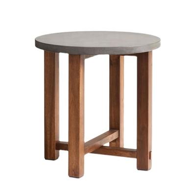 China Outdoor Modern Living Room Wooden Small Side Tables For Bed Rooms Luxury Vintage Coffee Round Wood Side Table for sale