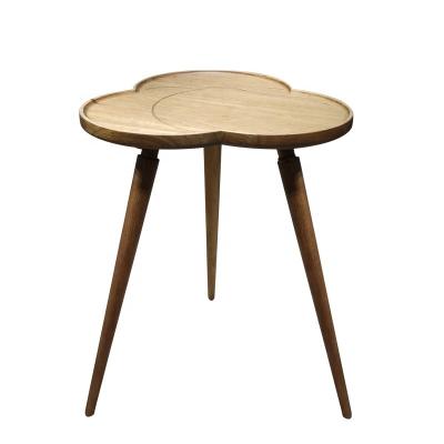 China Modern Living Room Storage Tea Table Coffee Side Solid Wood Round Solid Wood Table for sale