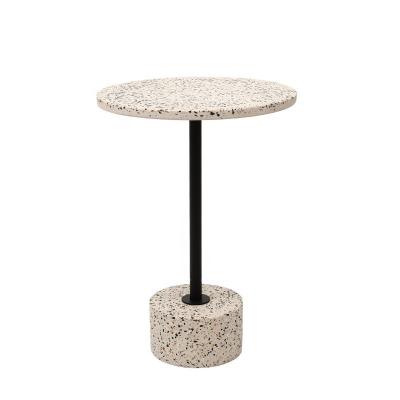 China Nordic modern creative round living room cafe design terrazzo side table for sale