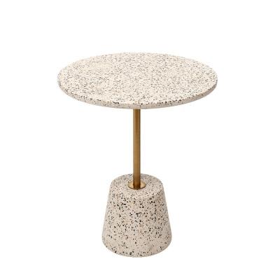 China Round terrazzo modern minimalist round living room coffee table coffee table side table for sale