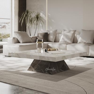 China Modern European Apartment Furniture Family Table Chinese Style Indoor Formal Coffee Table Marble Tea Table for sale