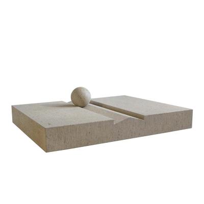 China Nordic Modern Design Natural Stone Living Room Square Travertine Coffee Table for sale