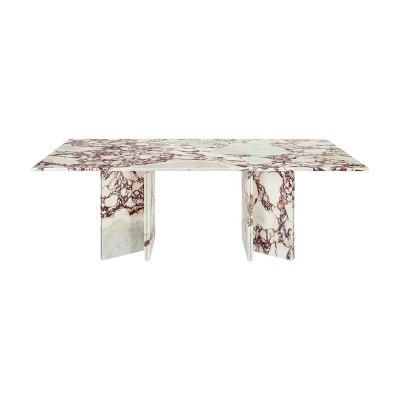 China Modern Nordic minimalist luxury dining table set 8 setaer rectangle marble dining table for sale