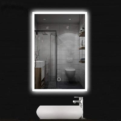 China Illuminated bathroom mirror touch switch bathroom mirror with light touch led mirror for sale