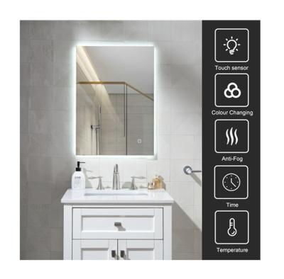 China Newest Design Smart Mirror Bathroom Illuminated Luxury Mirror On Off Makeup Mirror Led for sale