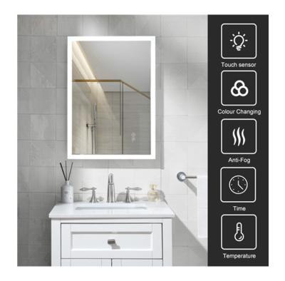 China Best Price Bathroom Vanity Mirror Light Wall Fashion Illuminated Led Bathroom Mirrors for sale