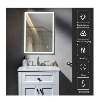 China Illuminated Led Bathroom Mirror With Led Light Wall Mounted Rectangle Smart Mirror Makeup For Bath Hotel Home for sale