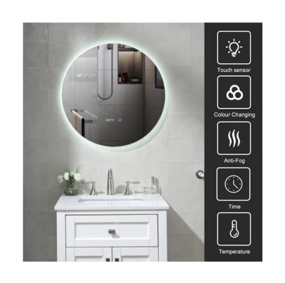 China Hot Selling Bright Bathroom Vanity Mirrors Smart Round Led Sensor Mirror Wall Mount Mirror for sale