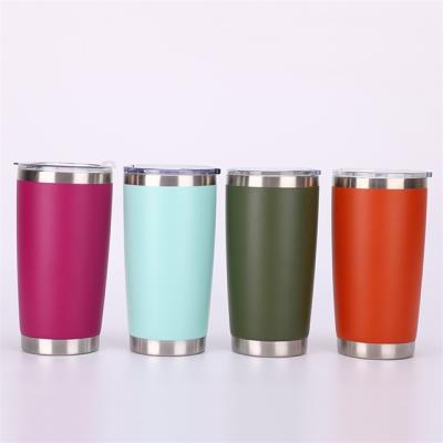 China Stainless Steel PORTABLE Vacuum Insulated Double Wall Travel Coffee Mug Tumbler Insulated Mug with Splash Proof Sliding Lid for sale