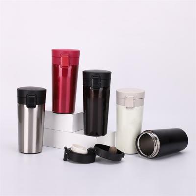 China Wholesale Customized Disposable Stainless Steel Coffee Travel Mug Customized Double Wall Insulated Cup With Straw And Lid Stainless Steel Tumbler for sale