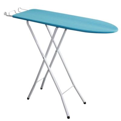 China Height Adjustable Home Laundry Use Metal Round Tubes Iron Wood Board Easy Folding Price Cheap Ironing Board for sale