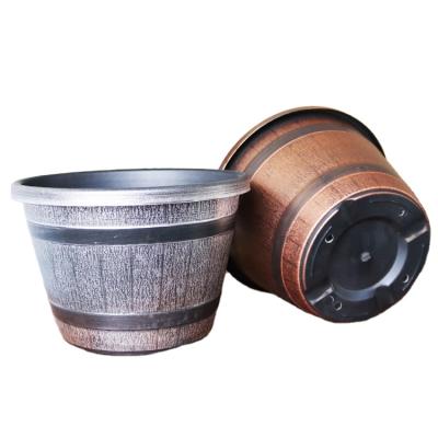 China modern plastic spray paint planter metal flower pot/outdoor garden pots/plastic flower planter for sale