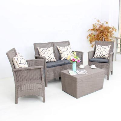 China All Weather Outdoor Furniture Outdoor Rattan Plastic Garden Furniture Sets Hotel Furniture Sofa Table Sets for sale