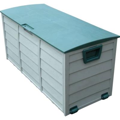 China Large Flat Plastic Storage Folding Movable Boxes , Custom Garden Plastic Storage Container With Wheels for sale