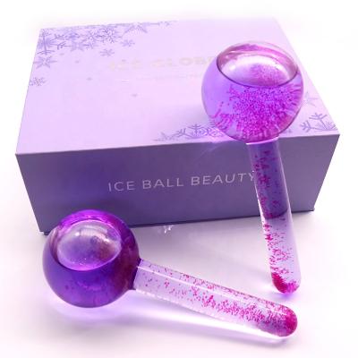 China Anti-Puffiness Customize Mini Summer Anti-Puffiness Ice Facial Globes Ball Face Massage Hot Cooling Ice Globes for sale