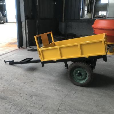 China Hot Sale Manual Dump Tractor Trailer Trucks Walking Tractor Trailer Farm Hand Trailer for sale