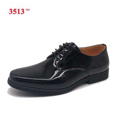 China Military Officers Formal Genuine Leather Shiny Stylish Shoes Anti-Smell Police Shoes For Men for sale