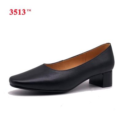 China Anti-Smell Women Office Elegant Shoes Genuine Leather Formal Ladies Pumps Shoes Heels for sale