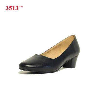 China Anti-Smell China Black Leaders High Heels Shoes Genuine Leather Women Heel Lady Comfort Shoes for sale