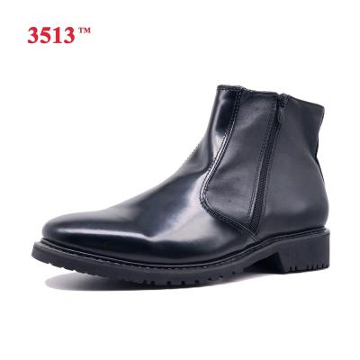 China Good Quality Anti-Smell China Patent Leather Black Ankle Boots For Men Chelsea Boots With Zipper for sale