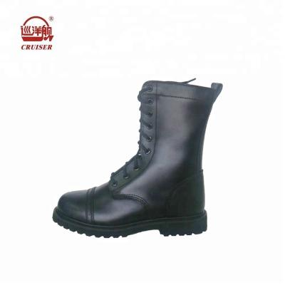 China Anti-Smell Combat Boots Soft Black Genuine Leather Military Men for sale