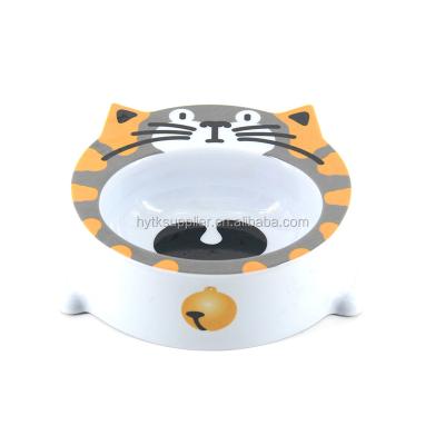 China Sustainable Cat Puppy Food Water Single Bowl Melamine Dog Travel Feeding Dish for sale