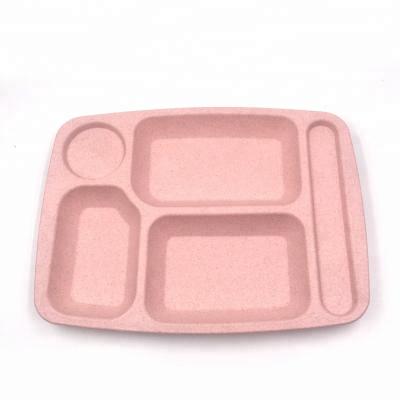 China Minimalist Reusable Hot Selling Products Kids Bowls Dishes Dinnerware Set Tableware Wheat Straw for sale