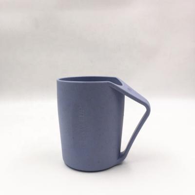 China Sustainable Wholesale Wheat Straw Coffee Mug Plastic Cup Wheat Straw Water Cup for sale