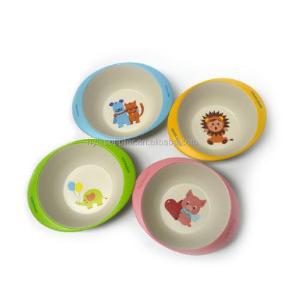 China Sustainable Baby Bamboo Fiber Bowl For Kids for sale