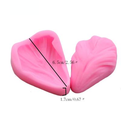 China D-0171 Viable Rose Petals Leaves Silicone Mold Fondant Cake Chocolate Card Decorating Mold Crystal Glue Drop Mold for sale