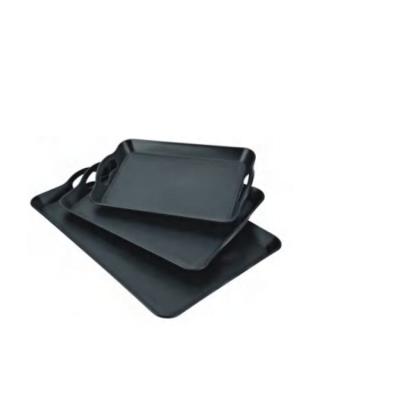 China Sustainable Hot Selling Amazon PP Coffee Cup Holder Large Rectangular Plastic Snacks Serving Tray For Kitchen Use Fast Food Tray for sale