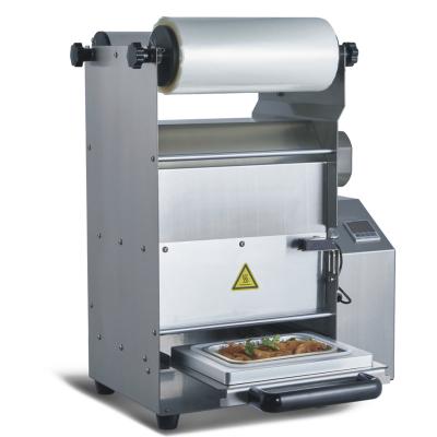 China Food DJT-300 Semi-automatic Food Plastic PP PE Tray Sealer with OMRON temperature control system for sale