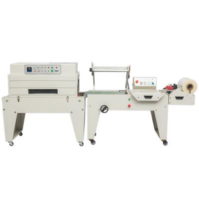 China Food DFQC450 & DSA4525 Semi-automatic Heat Shrink Plastic Film L type Sealing and Cutting Packaging Machine and Shrinking machine for sale