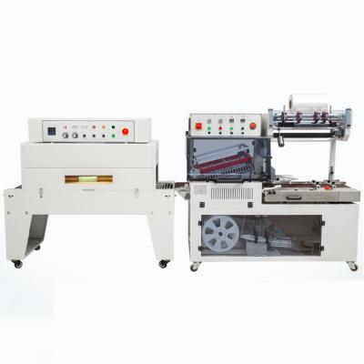 China Food DQL5545S & DSD4520 Automatic Shampoo Bottle Shrink Wrapping Machine Plastic Film L bar sealer and cutter for sale