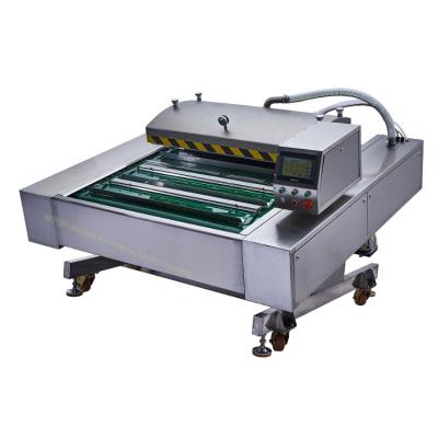 China Food DZ-1000D Automatic Continuous Conveyor Belt Conveying Food Plastic Bags Sealing Vacuum Packaging Machine for sale