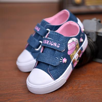 China Kids Flat Canvas Shoes Denim Princess Breathable Sneakers Breathable Casual Shoes 2021 Girls New Kids Fashion Shoes For Tennis for sale